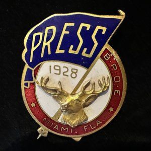 Antique 1928 Press pin